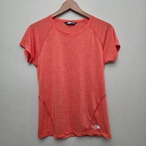 The North Face Womens‎ Short Sleeve T-Shirt Coral Heathered Athletic Top Medium